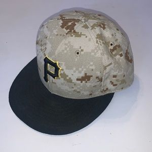 New Era 59 Pittsburgh Pirates Baseball Cap Flat Brim Size 7.5